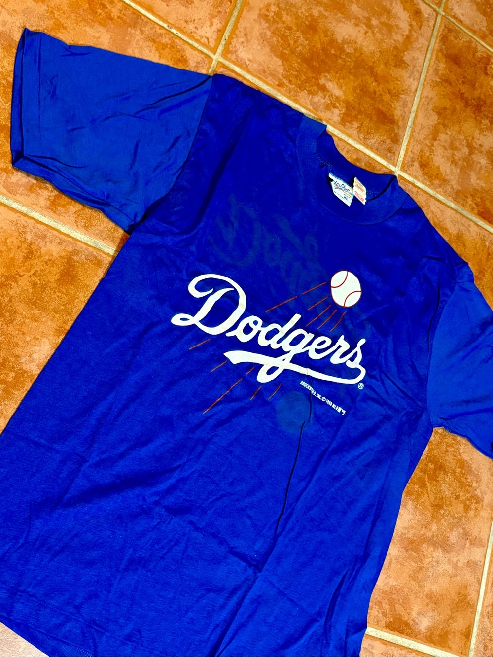 NWT Vintage 1988-1993 Los Angeles Dodgers T-Shirt Size XL RARE Velva Sheen - Picture 10 of 11